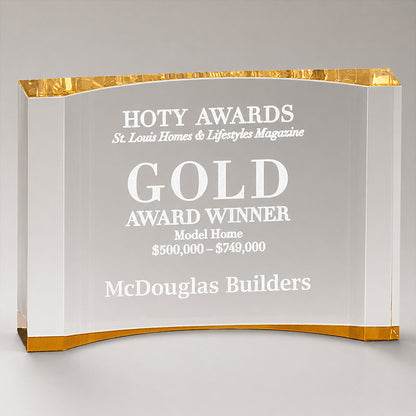 Crescent 1" Thick Acrylic Award