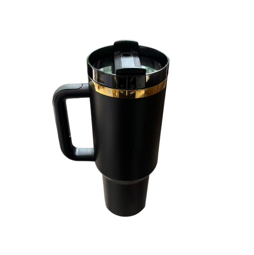 40 oz Gold Mirror-Plated Tumbler with Handle