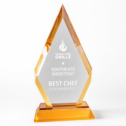Frosted Base Diamond Impress Acrylic Award