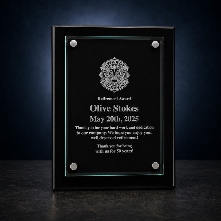 Engraved recognition plaque