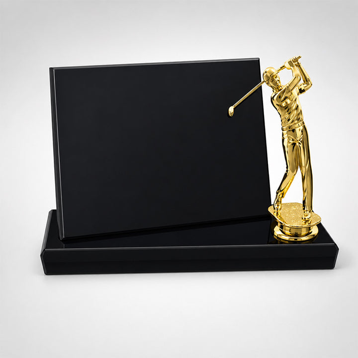 Piano Finish Stand Up Plaque w/ Topper