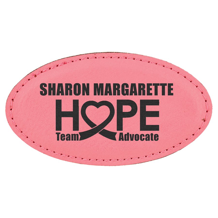 Pink Leather Name Badge