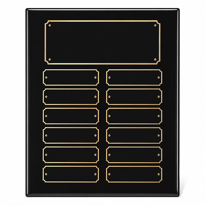 Plated Black Piano Finish Perpetual Plaque