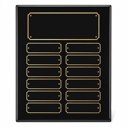 Plated Black Piano Finish Perpetual Plaque