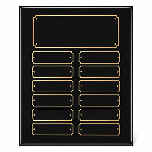 Plated Black Piano Finish Perpetual Plaque