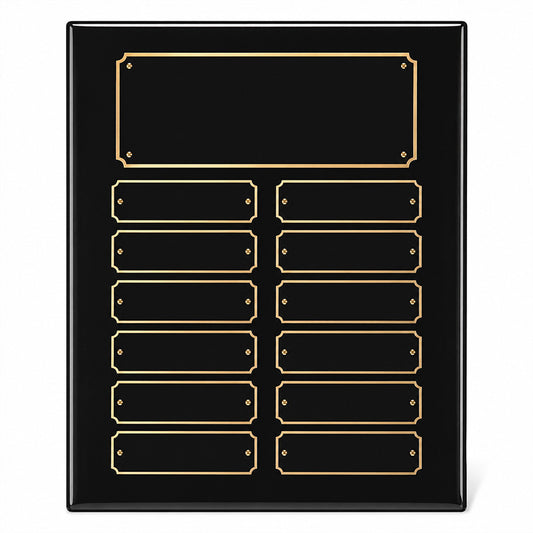 Plated Black Piano Finish Perpetual Plaque