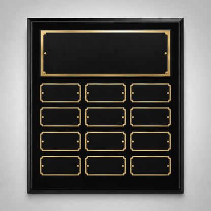 Plated Black Piano Finish Perpetual Plaque