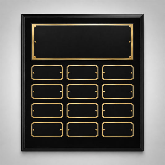 Plated Black Piano Finish Perpetual Plaque