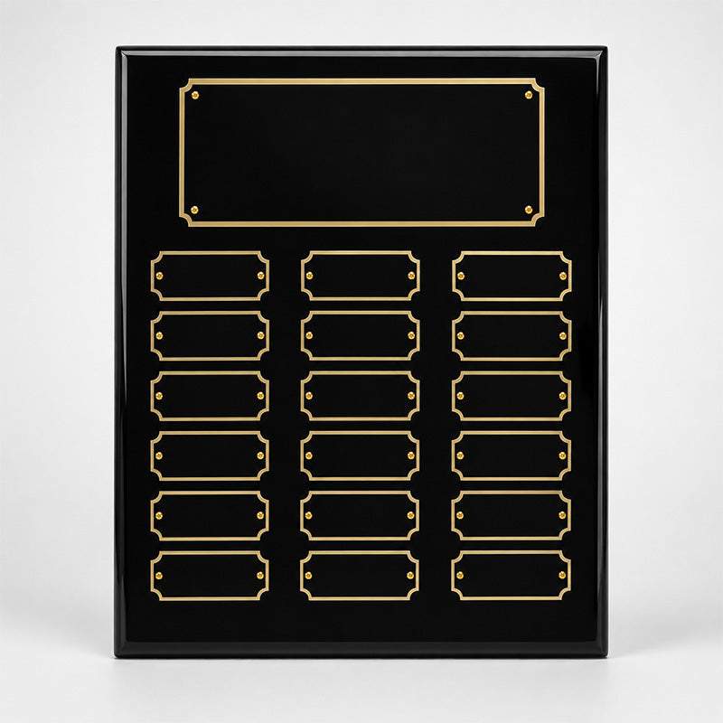 Plated Black Piano Finish Perpetual Plaque