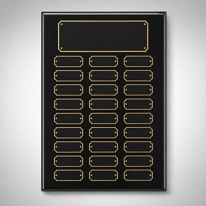 Plated Black Piano Finish Perpetual Plaque
