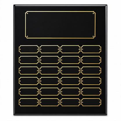 Plated Black Piano Finish Perpetual Plaque