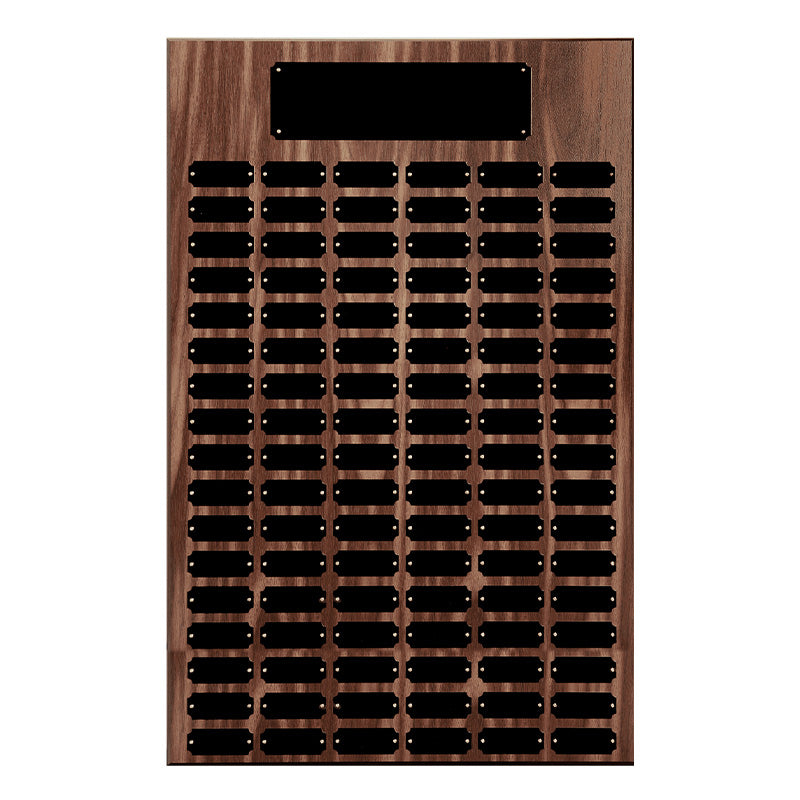 Plated Walnut Finish Perpetual Plaque