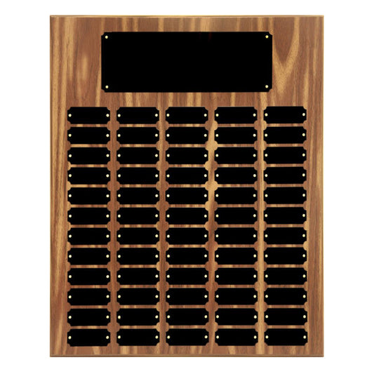 Plated Walnut Finish Perpetual Plaque