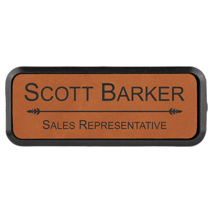 Rawhide Leather Name Badge