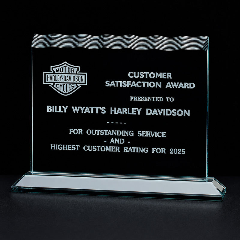 Tidal Series Jade Acrylic Award