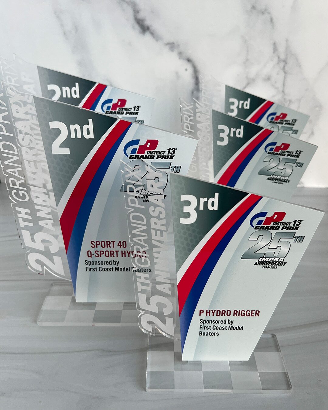 Raceway custom acrylic award trophy