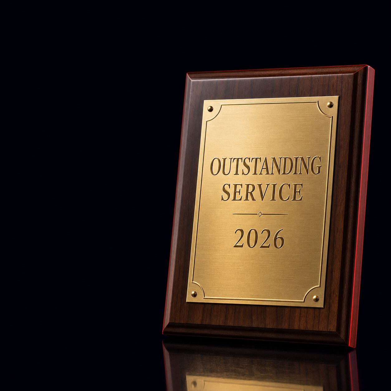 Engraved recognition plaque